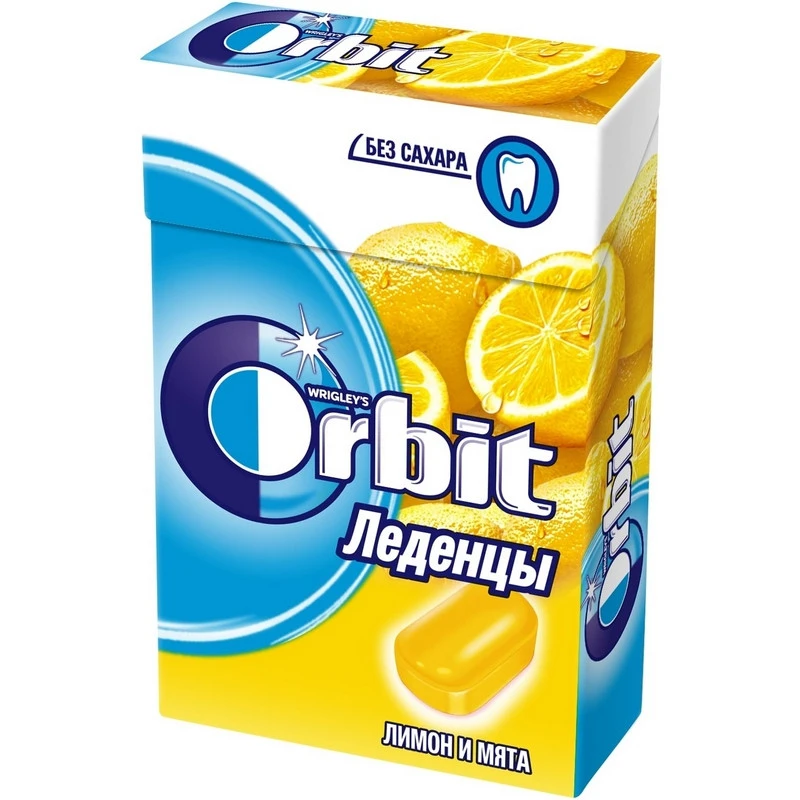 Конфеты Леденцы Orbit Лимон и Мята, 35г