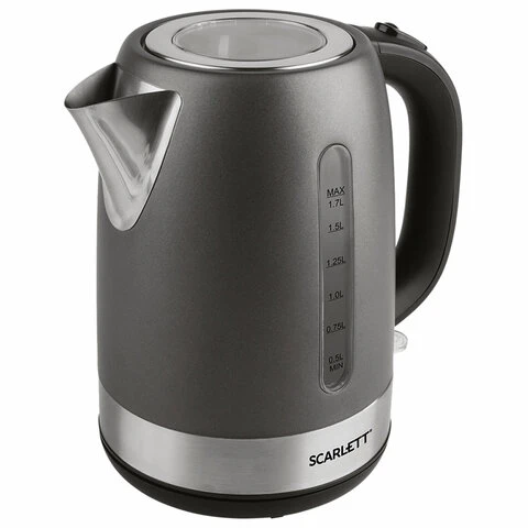 Чайник SCARLETT SC-EK21S71, 1,7 л, 2200 Вт, закрытый нагревательный элемент,