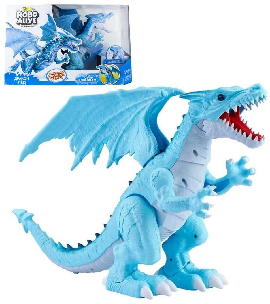 Игрушка Робо-Дракон RoboAlive(Лед), свет., звук. эффекты, 3 *1,5vAАA бат (в