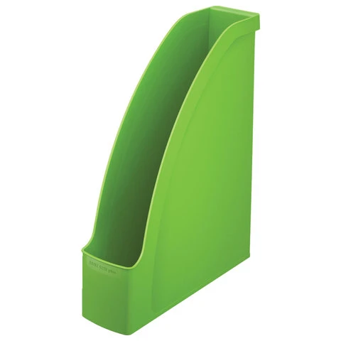 Лоток вертикальный для бумаг LEITZ "Plus", ширина 78 мм, зеленый,