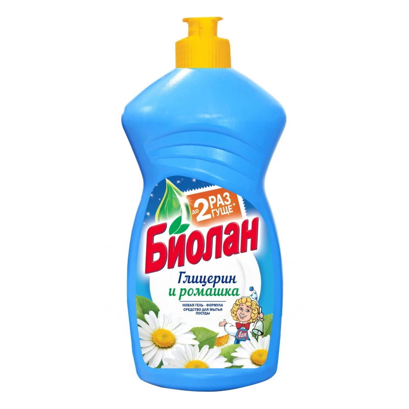 Средство для мытья посуды Биолан Глицерин и ромашка 450гр