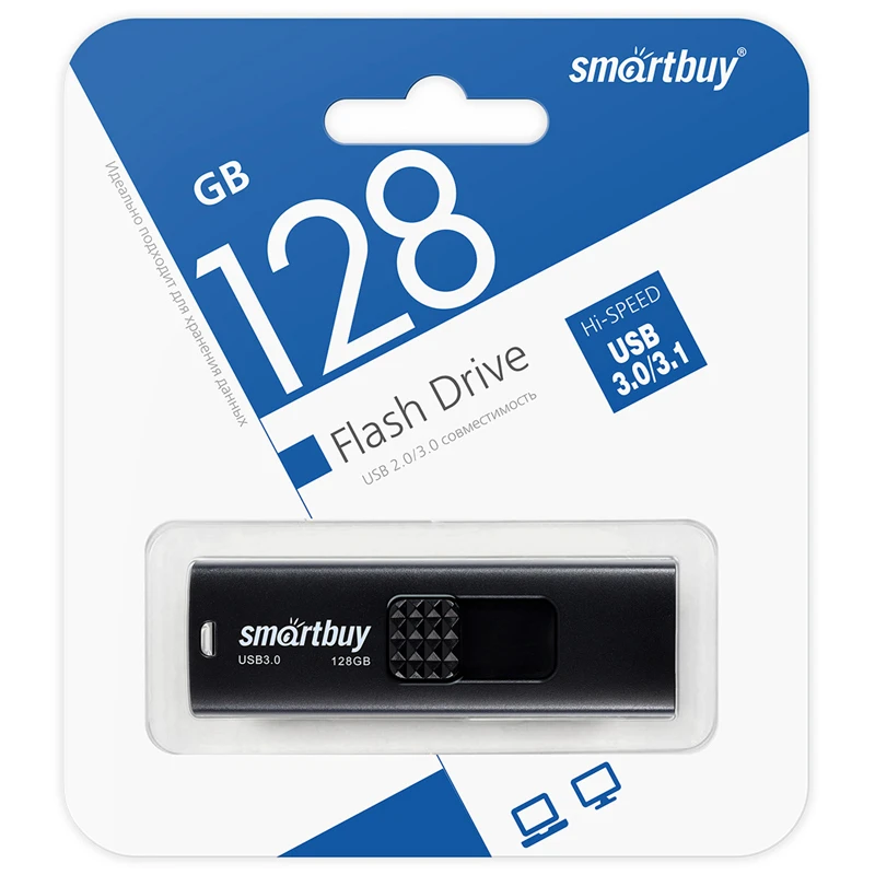 Память Smart Buy "Fashion" 128GB, USB 3.0 Flash Drive, черный