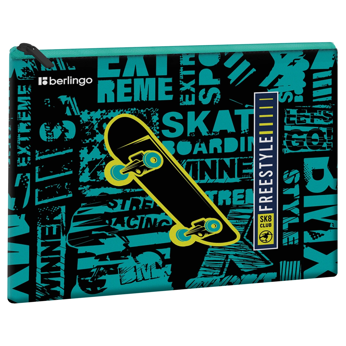 Папка 1 отделение, А5 Berlingo "Skateboarding", 255*205мм, ПВХ, на