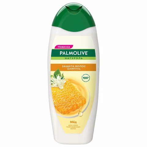 Шампунь 450 мл PALMOLIVE НАТУРЭЛЬ "Мёд", для сухих, поврежденных