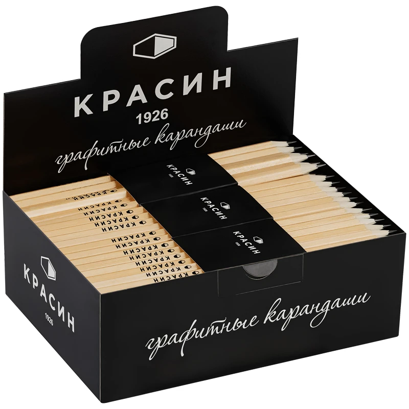 Карандаш чернографитный Красин "Конструктор" ТМ (HB) шестигран.,