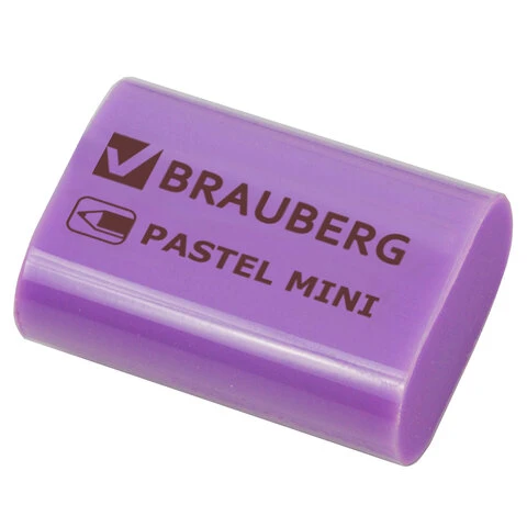 Ластик BRAUBERG "Pastel Mini", 27х18х10 мм, ассорти пастельных цветов,