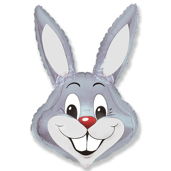 Фигура Кролик серый 100 см X 56 см фольгированный шар