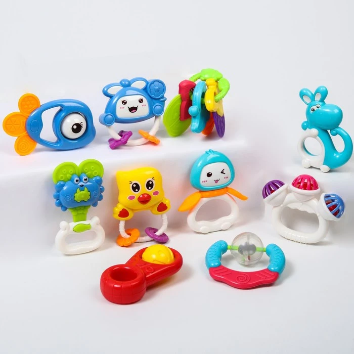 Набор погремушек «Радость малыша», с эластичными деталями, 10 шт, цвет МИКС