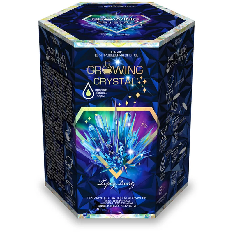 Набор для опытов Danko Toys "Growing Crystal. Набор №1", картонная