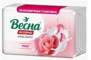 ВЕСНА Ассорти Крем-Мыло Туалетное твердое 300гр "Роза", арт.6220