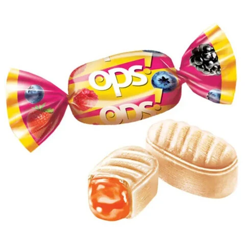 Карамель с желейной начинкой "ОПС" со вкусом тутти-фрутти, 500 г,