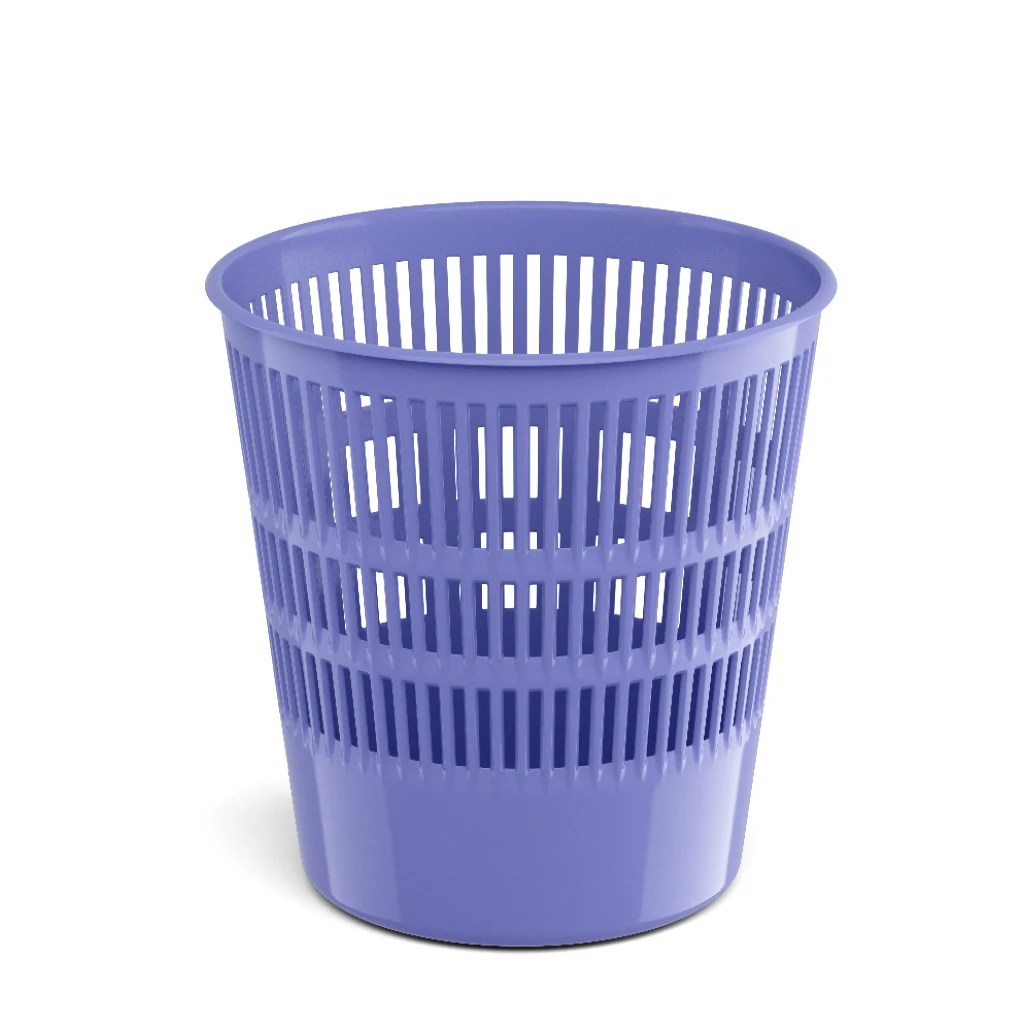 Корзина для бумаг сетчатая пластиковая ErichKrause® Pastel, 12л, фиолетовый
