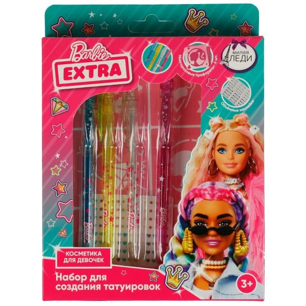 Косметика для девочек. набор для создания тату, Barbie с ручками МИЛАЯ ЛЕДИ