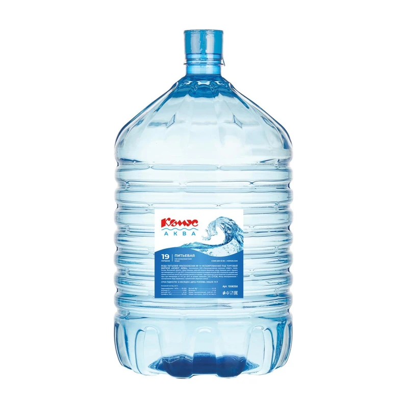 Вода питьевая Комус Аква 19л (одноразовая бутыль)