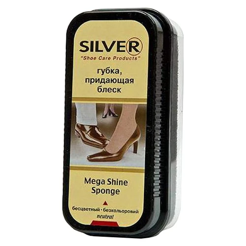 Губка для обуви Silver Mega shine sponge, 1 шт