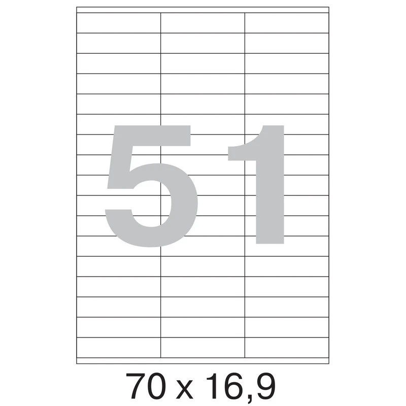 Этикетки самоклеящиеся Office Label  70х16,9 мм / 51 шт на лист А4 50лист