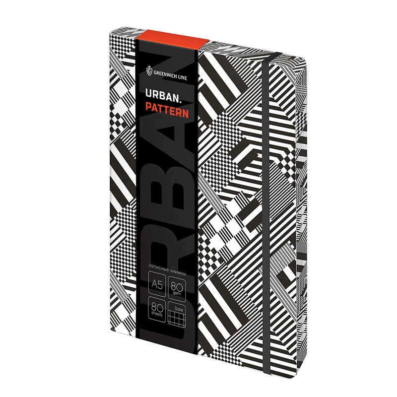 Записная книжка А5 80л. ЛАЙТ, кожзам, Greenwich Line "Urban. Pattern",