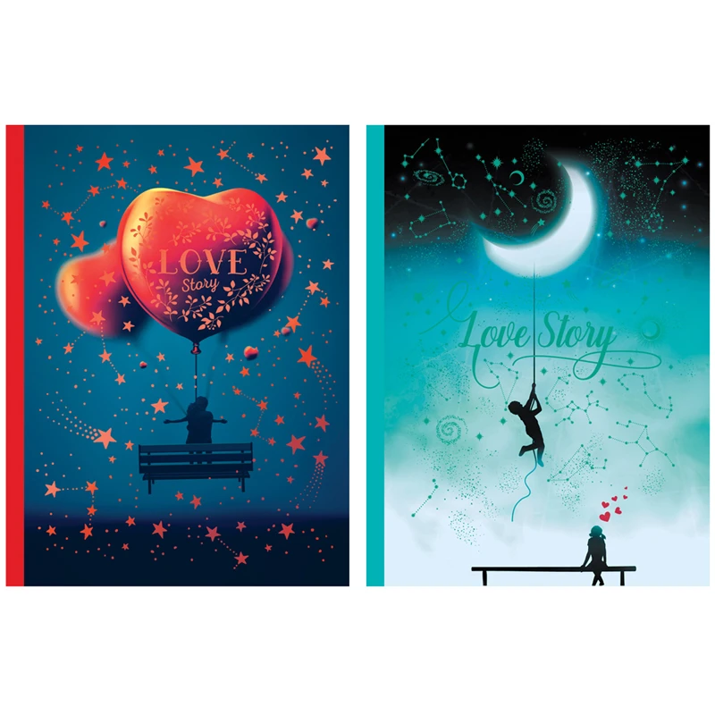 Бизнес-блокнот А6 80л. BG "Love story", матовая ламинация, тиснение