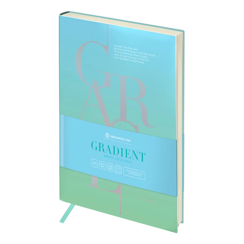 Ежедневник недатированный А5, 136л., кожзам, Greenwich Line "Gradient.