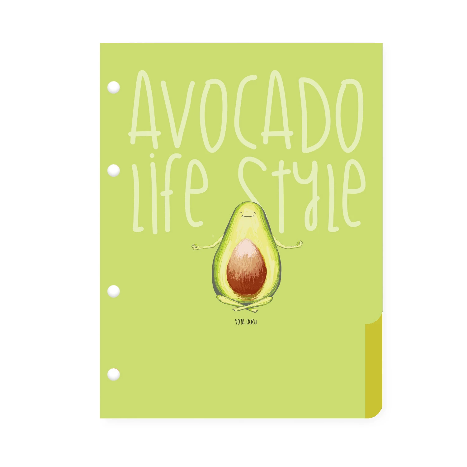 КОМПЛЕКТ РАЗДЕЛИТЕЛЕЙ ДЛЯ ТЕТРАДИ НА КОЛЬЦАХ А5, 4 Л. "AVOCADO STYLE"