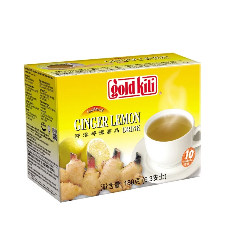 Чай Gold Kili Имбирный напиток с лимоном и мёдом быстрорастворим, 10саше/уп