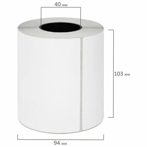 Этикетка ТермоЭко (100х150 мм), 300 этикеток в ролике, прозрачная подложка,