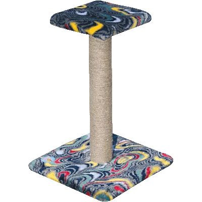 Когтеточка на подставке, цвет.мех, с полочкой Зооник (340х340х540)