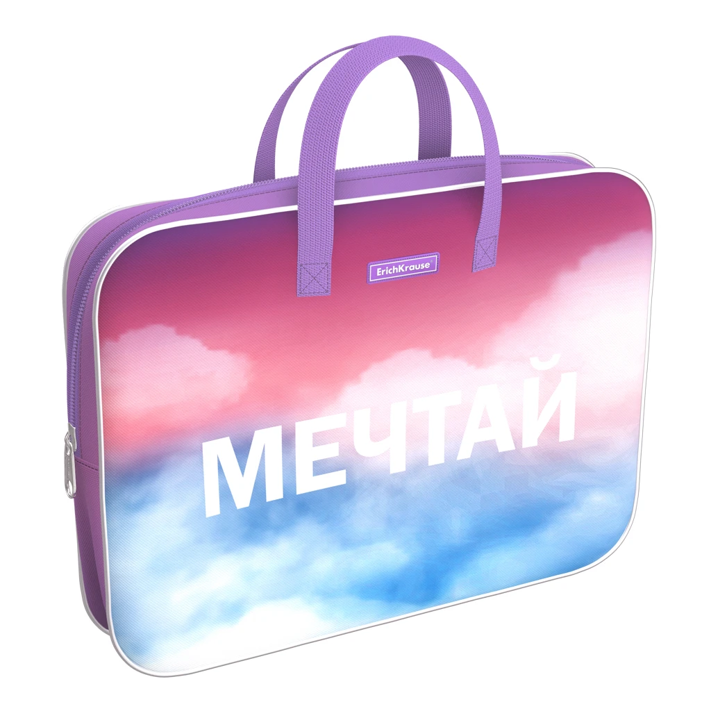 Папка текстильная на молнии Erich Krause® с ручками Dream, A4+ Папка текстильная на молнии Erich Krause® с ручками Dream, A4+