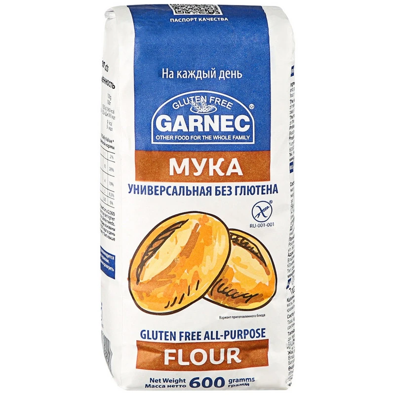 Мука Гарнец универсальная без глютена, 600г