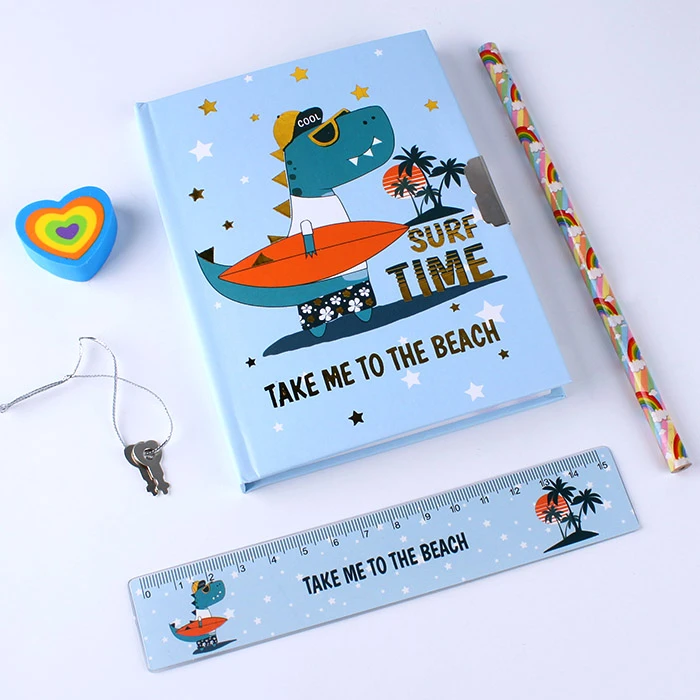 Набор канцелярский "Динозаврик" 4 предмета, ассорти Набор канцелярский "Динозаврик" 4 предмета, ассорти