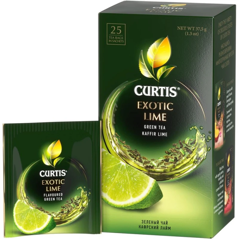 Чай Curtis Exotic Lime зеленый, 25сашет