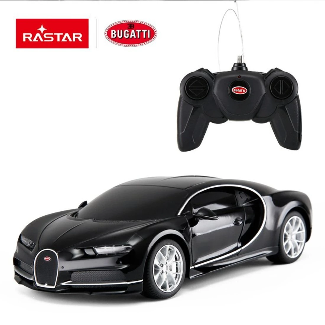 Машина на радиоуправлении 1:24 Bugatti Chiron Цвет Черный