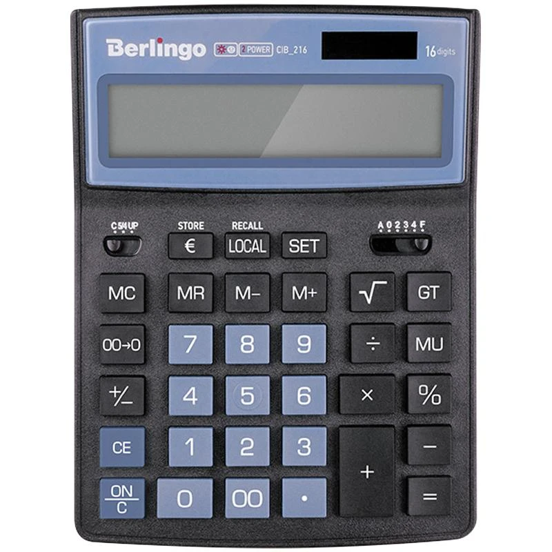 Калькулятор настольный Berlingo "City Style", 16 разр., двойное