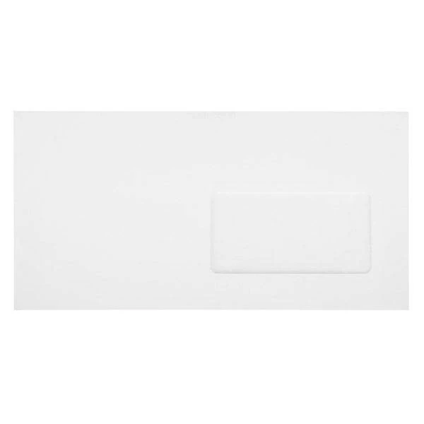 Конверт почт. оф. Е65 110x220 стрип окно справа 80 г/м2 белый плоск. евробумага