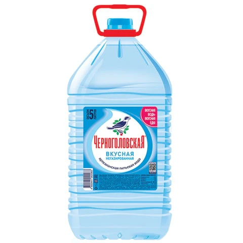 Вода негазированная питьевая "ЧЕРНОГОЛОВСКАЯ", 5 л, пластиковая