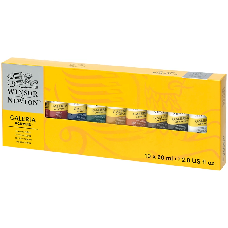 Краски акриловые Winsor&Newton "Galeria", 10цв, 60 мл/туба,