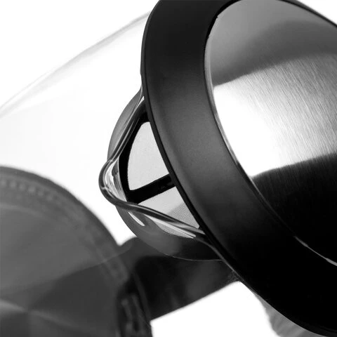 Чайник BRAYER BR1040BK, 2 л, 2200 Вт, закрытый нагревательный элемент, стекло,