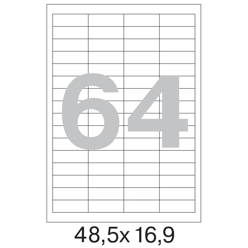 Этикетки самоклеящиеся Office Label 48,5х16,9 мм/64 шт. на листеА4 50 лис