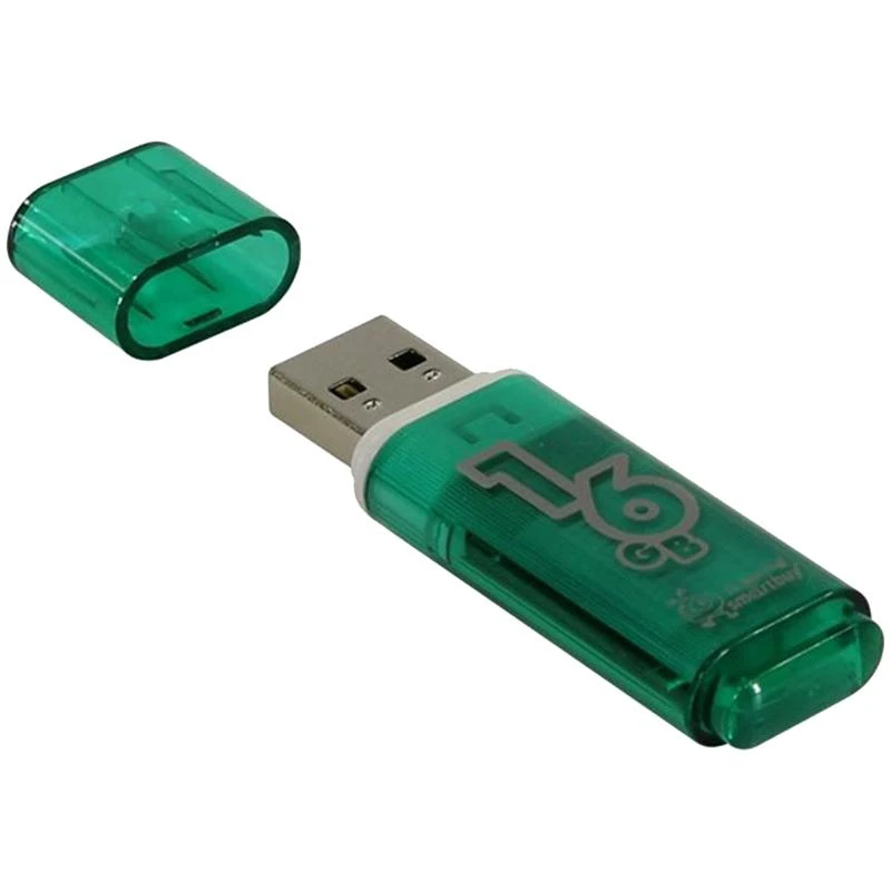 Память Smart Buy USB Flash 16GB Glossy зеленый: SB16GBGS-G штр.:  4690626001237