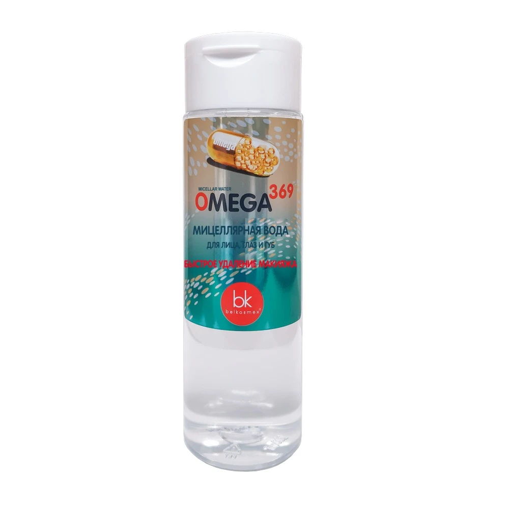 BelKosmex OMEGA 369 Мицеллярная вода для лица, глаз и губ, 200мл