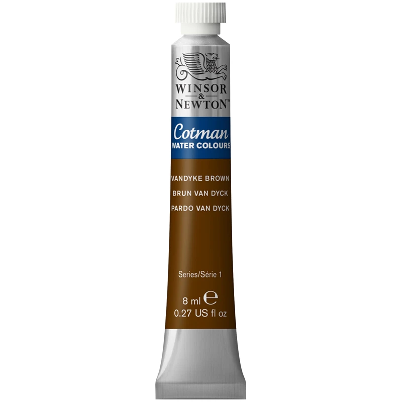 Акварель художественная Winsor&Newton "Cotman", 8мл, туба, коричневый