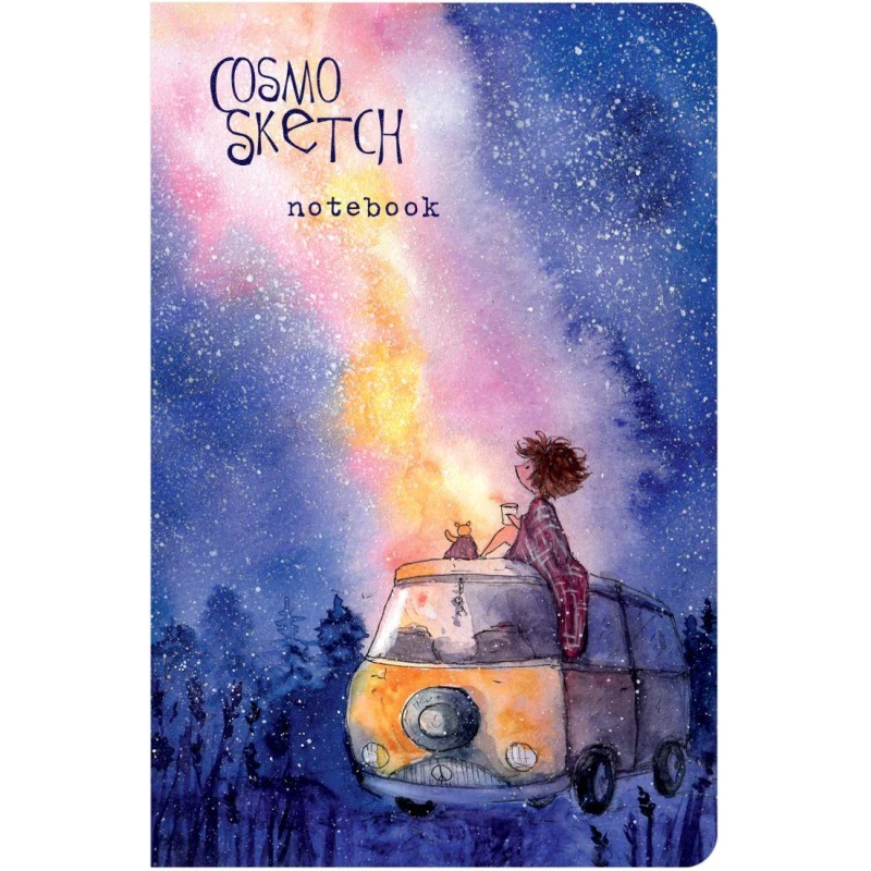 Блокнот Космоскетчи. Летняя ночь А6 96л, тверд.лам.обл, соффтач, ляссе, 3170