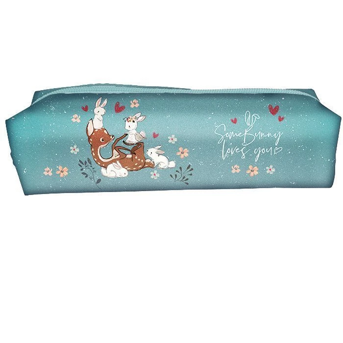 Пенал-тубус 1 секц. прямоуг. Schoolformat DEER AND BUNNY ткань с подкладом Пенал-тубус 1 секц. прямоуг. Schoolformat DEER AND BUNNY ткань с подкладом