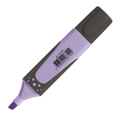Текстовыделитель BRAUBERG "SUPER PASTEL", ЛАВАНДОВЫЙ, прорезиненный