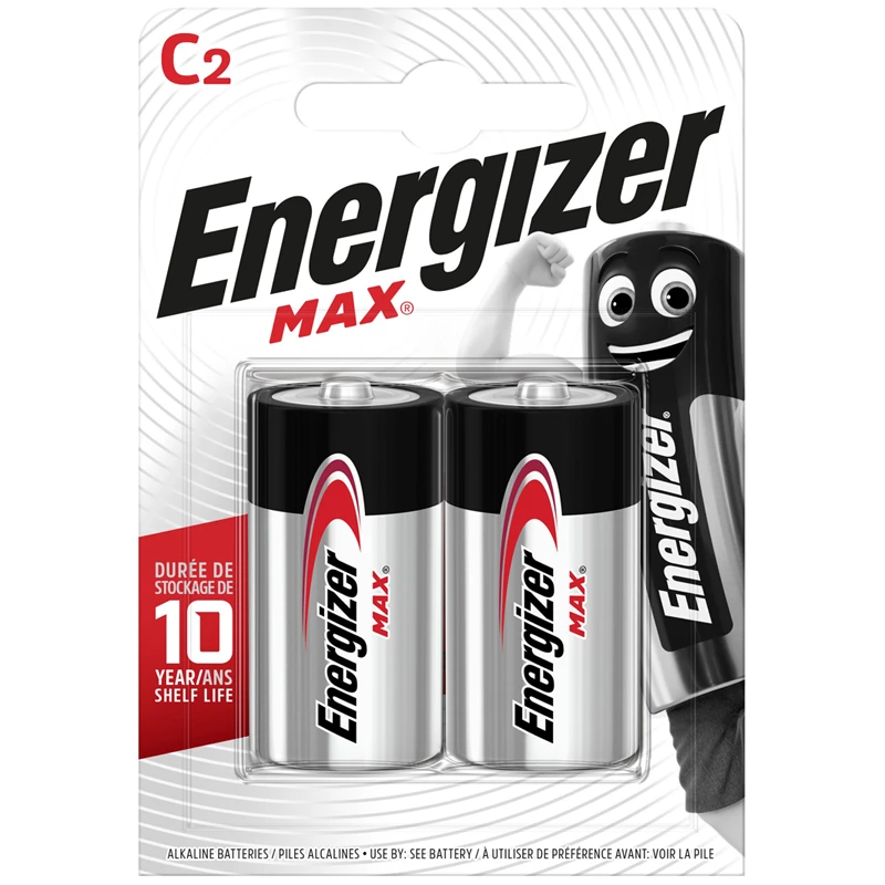 Батарейка Energizer Max C (LR14) алкалиновая, 2BL