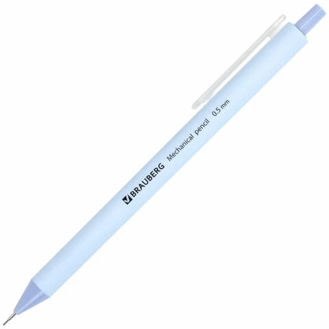 Карандаш механический 0,5 мм, BRAUBERG SOFT PASTEL, корпус soft-touch ассорти,