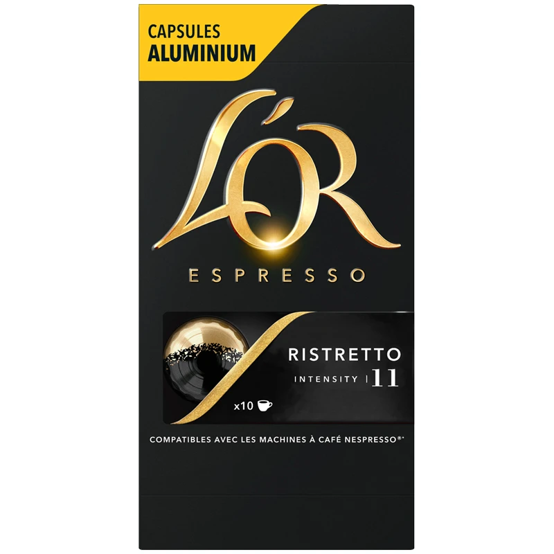 Кофе в капсулах L'OR "Espresso Ristretto", капсула 5,2 г, 10 алюм.