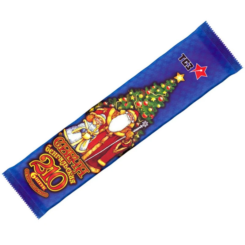 Свеча Бенгальская, 6шт/уп, 210мм (ТСЗ) ТР156 / ТР159