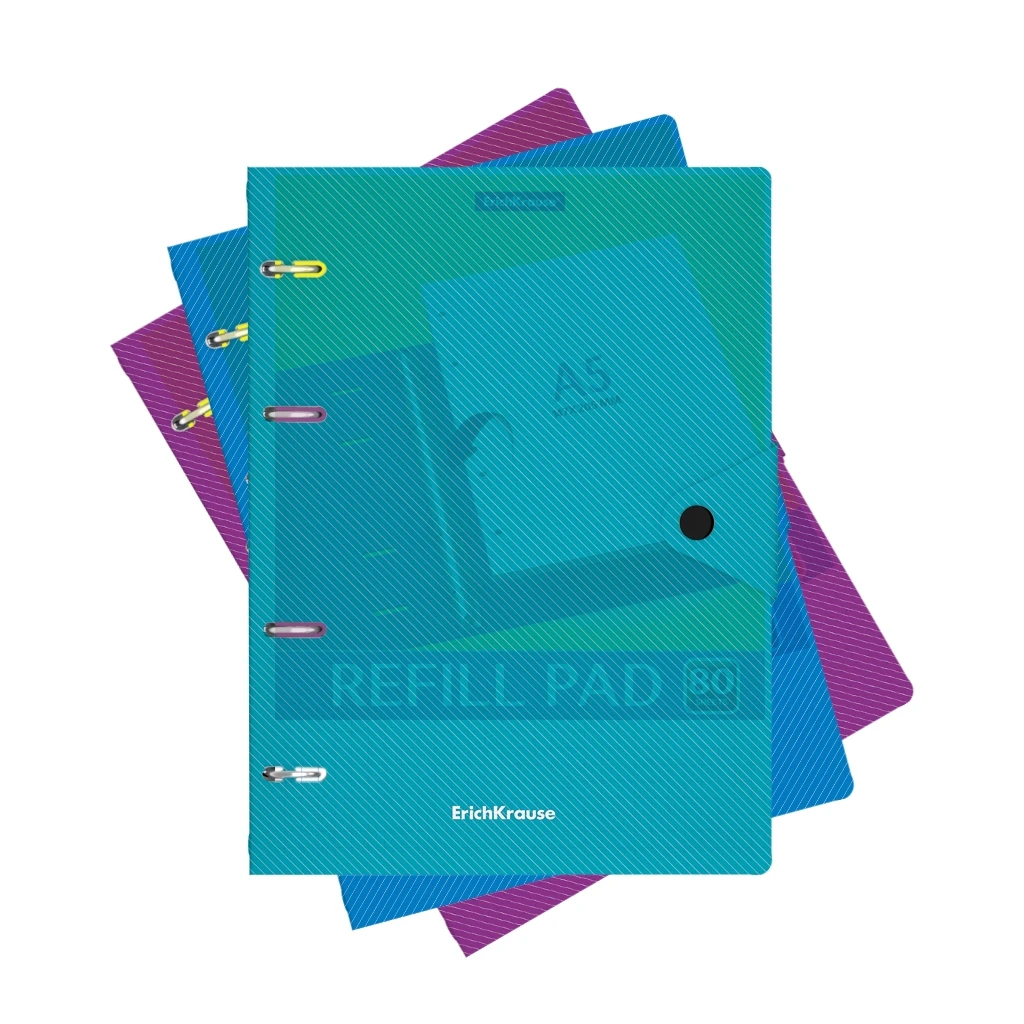 Тетрадь общая с пластиковой обложкой на кольцах Erich Krause Glance Vivid,