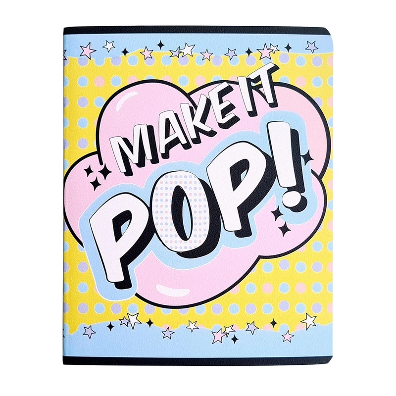 Тетрадь общая BeSmart А5 48л, клетка,поля,скрепка, Comics желтый N1886